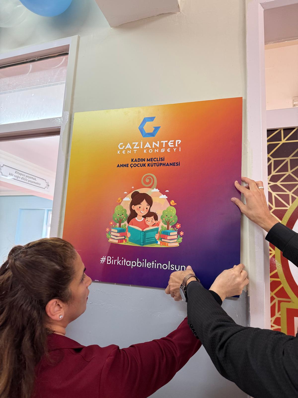 Gaziantep Kent Konseyi Kadın Meclisi, Tekirsin Köyü Anne Çocuk Kütüphanesi açıldı 